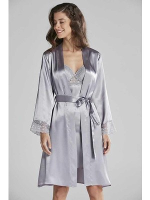 Pierre Cardin Sütyen Kaplı Sabahlık Gecelik Set 4285 Royal