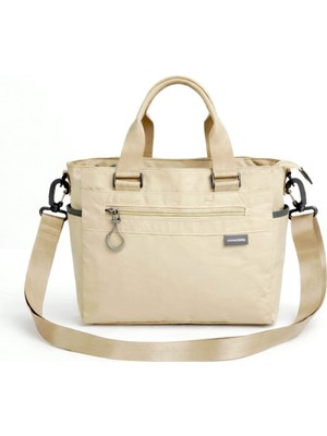 Sanmorris 6006 Kadın 4 Gözlü Desenli Paraşüt Kumaş Ayarlanabilir Çapraz Askılı El ve Omuz Çantası