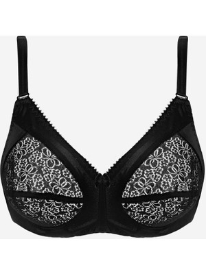 Ayyıldız İç Giyim Ayyıldız Siyah Dantelli Büyük Beden Sütyen 777