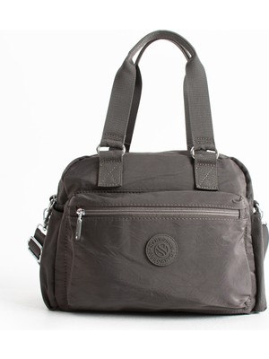 Sanmorris Kadın Paraşüt Kumaş 4 Bölmeli Çapraz Askılı El ve Omuz Çantası SI-4018