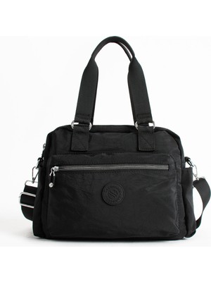 Sanmorris Kadın Paraşüt Kumaş 4 Bölmeli Çapraz Askılı El ve Omuz Çantası SI-4018