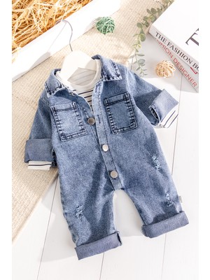 Babymod Denim 2'li Erkek Bebek Kot Tulum