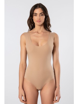 Türen Kadin Lazer Kesim Pamuklu Çitçitli Body