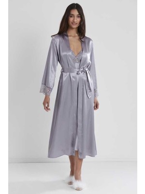 Pierre Cardin Royal Uzun Saten Sabahlık Gecelik Set 4370