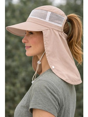 Mustran Güneş Korumalı Geniş Siperli Enseli Güneş Şapkası Fileli Outdoor Balıkçı Kamp Bahçe Unisex