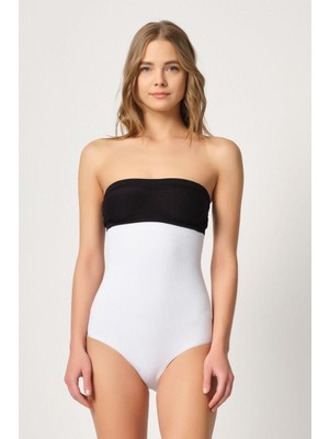 Emay İç Giyim Emay Yüksek Bel Çıtçıtlı Slıp Korse 2080 Beyaz