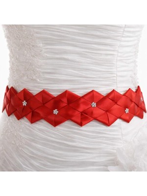 Ceyyiz Gelin Gelinlik Kırmızı Bel Kuşak 2