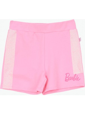 Barbie Yüksek Bel Normal Pembe Kız Çocuk Şort BRB6SG-SRT6540