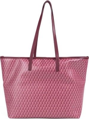 Fabrika Kırmızı Kadın Tote Çanta Mono-Matıs