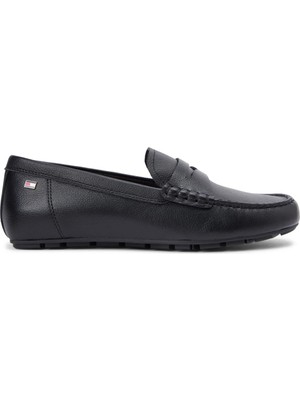 Tommy Hilfiger %100 Koyun Derisi Siyah Kadın Loafer FW0FW09350BDS