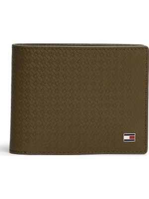 Tommy Hilfiger Haki Erkek Cüzdan Th Emboss Mını cc Wallet