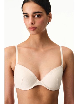 Penti Krema Pembesi Daylift Pointel Pamuklu Balenli Sütyen