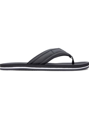 Tommy Hilfiger Siyah Erkek Plaj Terliği Hılfıger Padded Beach Sandal