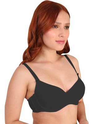 Emay Siyah Mı 190D Pedli Balenli Sütyen