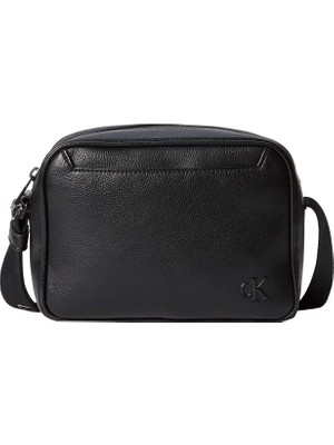 Calvin Klein Siyah Erkek Postacı Çantası Webbıng Strap Camera Bag
