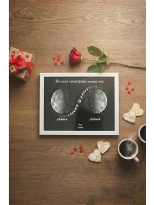 Pura Morena Kişiye Özel Yıldız Haritası Cam Tablo Sonsuzluk Tasarım Romantik Hediye Gökyüzü Haritası