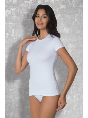 Doreanse Kadın Modal Yuvarlak Yaka Kısa Kollu T Shirt 9367