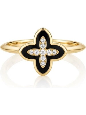 Sembol Gold Şans Yoncası Altın Yüzük