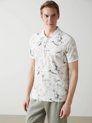 Lc Waikiki Yeni Sezon Polo Yaka Kısa Kollu Desenli Erkek Tişört