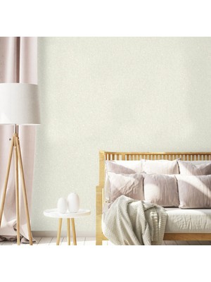 Adawall Klasik Düz Desen Duvar Kağıdı | Rococo 1410-1/15, Açık Krem, 1.06X15.6M - 16.5m²