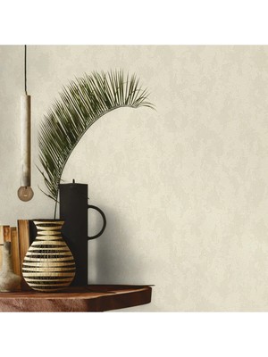 Adawall Düz Desen Duvar Kağıdı | Rococo 1402-2/15, Krem, 1.06X15.6M - 16.5m²