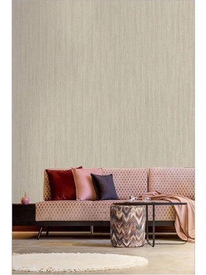 Adawall Classic Echo Design Wallpaper - Düz Duvar Kağıdı | Rococo 1313-2/15, Bej, 1.06X15.6M - 16.5m²