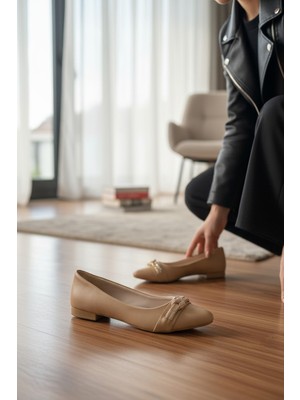 Enoch Noch Tam Ortopedik Taşlı Düğüm Detaylı Bej Anne Babeti