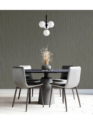 Adawall Classic Echo Design Wallpaper - Düz Duvar Kağıdı | Rococo 1313-3/15, Vizon, Gri 1.06X15.6M - 16.5m²