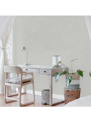 Adawall Düz Desen Duvar Kağıdı | Rococo 1404-4/15, Soluk Gri, 1.06X15.6M - 16.5m²