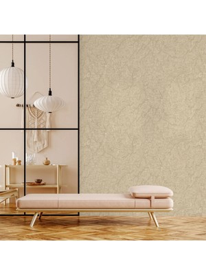 Adawall Düz Desen Duvar Kağıdı | Rococo 1406-5/15, Koyu Bej, 1.06X15.6M - 16.5m²