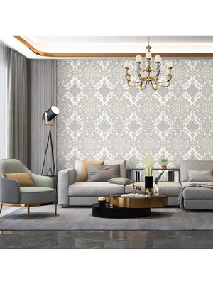 Adawall Royal Weave Design Wallpaper - Damask Desenli| Rococo 1301-2/15, Çok Renkli - 1.06X15.6 M - 16.5 M²