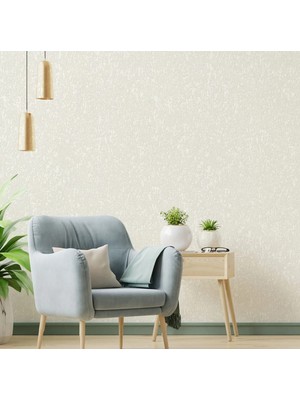 Adawall Klasik Düz Desen Duvar Kağıdı | Rococo 1408-1/15, Açık Krem, 1.06X15.6M - 16.5m²