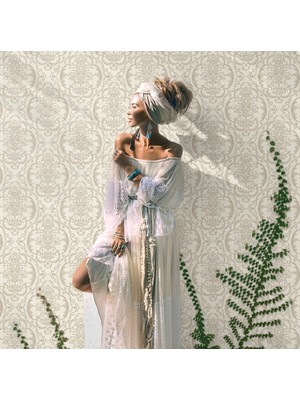 Adawall Eternal Glory Design Wallpaper - Damask Desen | Rococo 1312-2/15, Krem Bej, 1.06X15.6M - 16.5m²