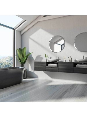 Adawall Classic Echo Design Wallpaper - Düz Duvar Kağıdı | Rococo 1313-1/15, Gri 1.06X15.6M - 16.5m²