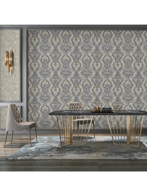 Adawall Ancient Petal Design Wallpaper Zengin Damask Desen | Rococo 1303-5/15 Çok Renkli 1.06X15.6M - 16.5m²