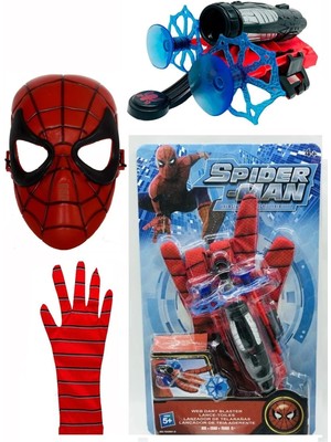 Brother Toys Örümcek Adam Ok Atan Vantuz Ağ Fırlatan Oyuncak Eldiven Maske Seti Spider Man