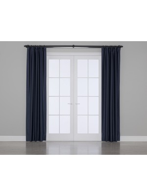 Gauze Fabric Design Blackout Karartma Özellikli Perde Indigo