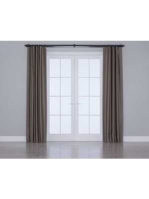 Gauze Fabric Design Blackout Karartma Özellikli Perde Bej