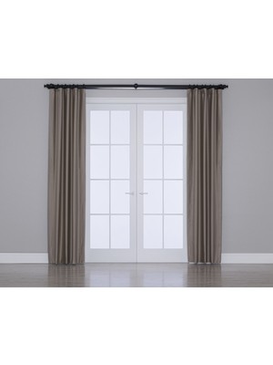 Gauze Fabric Design Blackout Karartma Özellikli Perde Koyu Nohut Rengi
