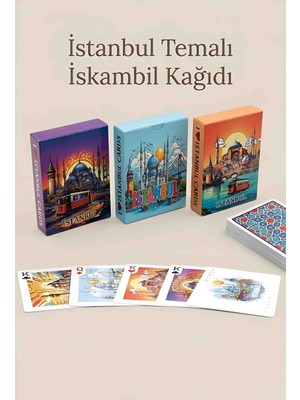 Wolawood Tarihi Şehir Desenli Istanbul Temalı Özel Tasarım Iskambil Oyun Kartları Lüks Üretim Premium Set