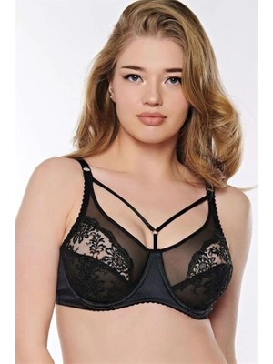 Aria's Closet Arias Closet Günlük Çiçek Desenli Desteksiz Balenli Ip Aksesuarlı Askıları Çıkabilir Dantel Detaylı Sütyen
