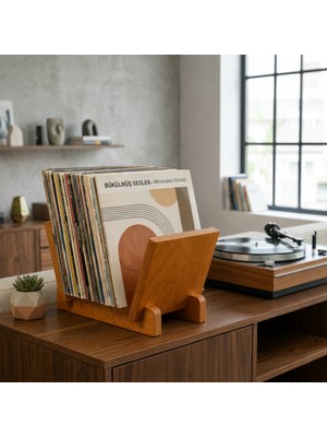 Woodesk Vintra, Plak, Dergi, Gazete, Kitap Için Modüler Raf, Tik Renk