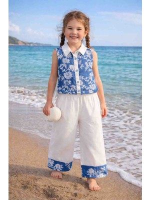 13603 Eray Kids Çantalı Müslin Kız Çocuk Takım