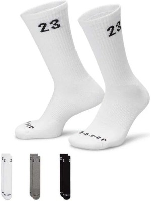 Nike Jordan Essential Crew Çorap (3 Çift) (Beyaz-Gri-Siyah)