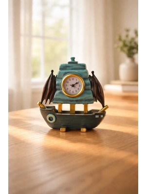 Retro Gemi Model Dekoratif Masa Saati Şömine Saati