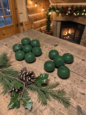 İV BLUE PURPLE Iv Blue Purple 12'li Zümrüt Yeşili Suda Yüzen Mum