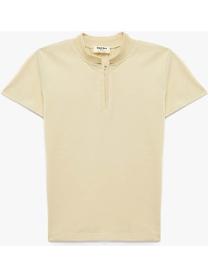 Koton 26YY59000253 Bej Erkek Çocuk T-Shirt 6SKB10108TK