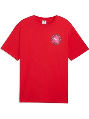Puma Sunset Drive Relaxed Tee Erkek Günlük Tişört 63439511 Kırmızı