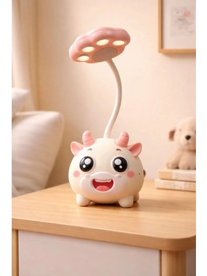 Çocuk Odası Renkli Sevimli Figürlü Masa Lambası- Şarjlı