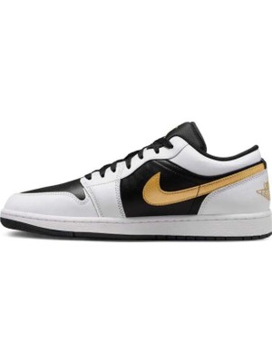 Nike Air Jordan 1 Low White Metallic Gold Black 553558-172